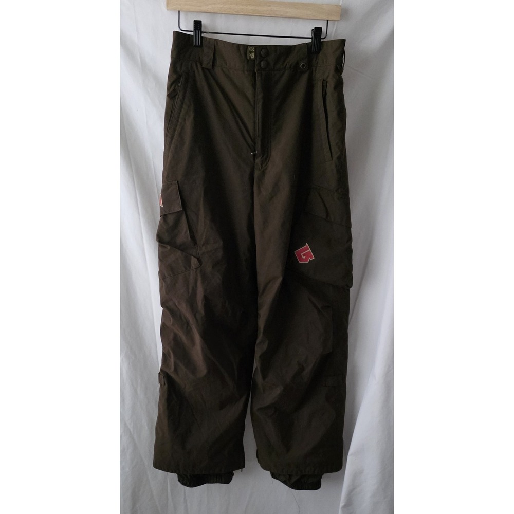 Vintage Burton Snowboard Pants Youth Girls XL Brown Cargo Winter Ski